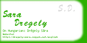sara dregely business card